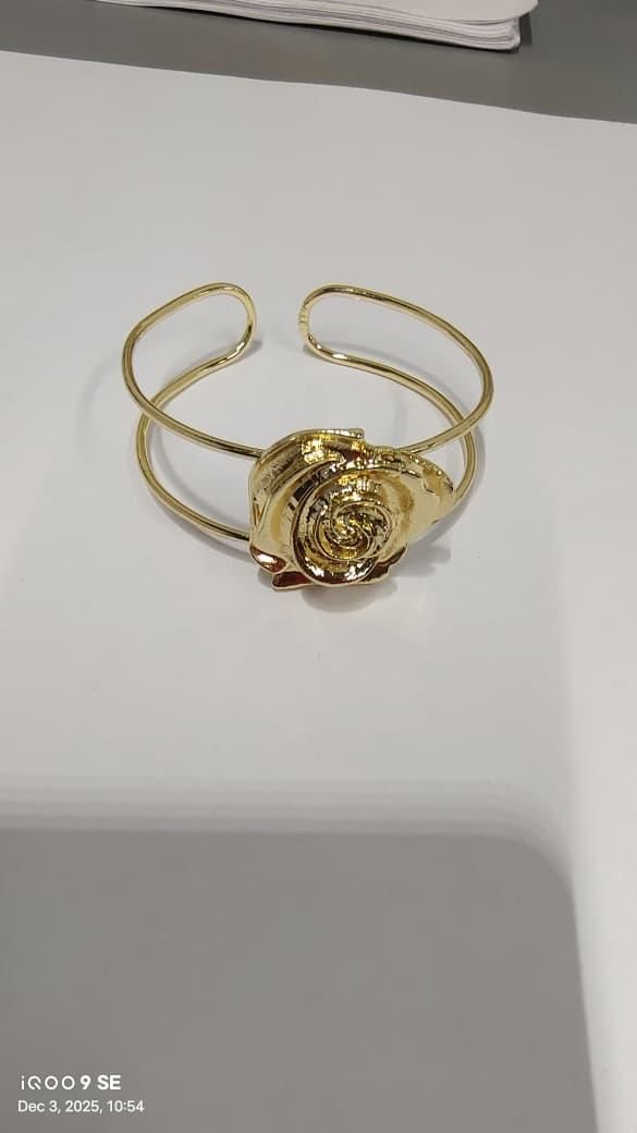 Set of Rose Necklace, Earrings, Bracelet and Ring